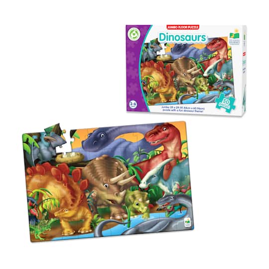 Jumbo Floor Puzzle - Dinosaurs: 50 Pcs